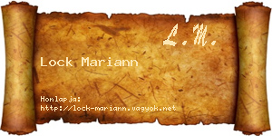 Lock Mariann névjegykártya